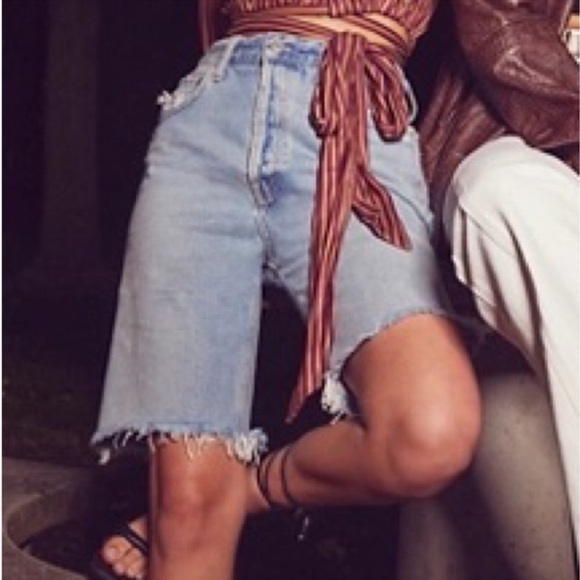 AGOLDE 90's Mid Rise Loose Short Swapmeet Jean Denim Shorts Size 26 NWT - Picture 2 of 14